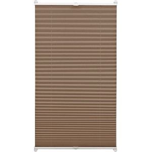 Gardinia EasyFix Plissee, 70x130 cm, Taupe, mit Bedienschienen für Fenster, Sonnenschutz.