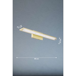Moderne LED-Wandleuchte Pare TW Messing, 60 cm, dimmbar, für stimmungsvolle Beleuchtung.