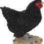 Schwarze Dekofigur Henne, 16x10x19 cm, für die Gartendekoration.