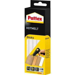 Pattex Heißkleber Sticks Hotmelt, 10 transparente Klebesticks für Heißklebepistolen.