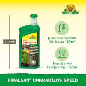 Neudorff Finalsan Unkrautlos Speed 1 l: Unkrautvernichter für Beete, wirkt schnell gegen Unkraut, Moos und Algen.
