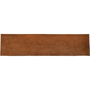 Glasierte, glänzende Wandfliese in Cotto-Optik, 7,5x30 cm. Antik Steingut für Innenräume.
