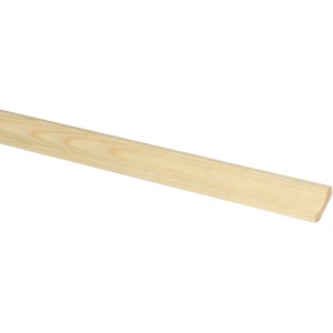 Helle Hohlkehlleiste aus Fichte/Kiefer, 20x20x1000 mm, für den Innenausbau.