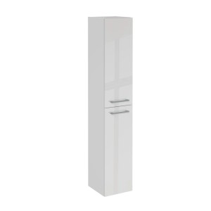 Fackelmann Badmöbel Hochschrank links B.Round 30 cm Weiß