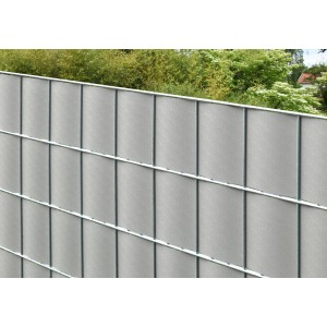 Floraworld Sichtschutzrolle Silber, 20,5 m, für Doppelstabmattenzäune, Zubehör für Zaunbau.