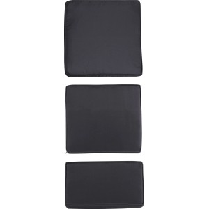 Dunkelgraues 6-teiliges Kissenhüllen-Set für Hazelton Balkonmöbel, bestehend aus Bezügen für Sitz- und Rückenkissen.