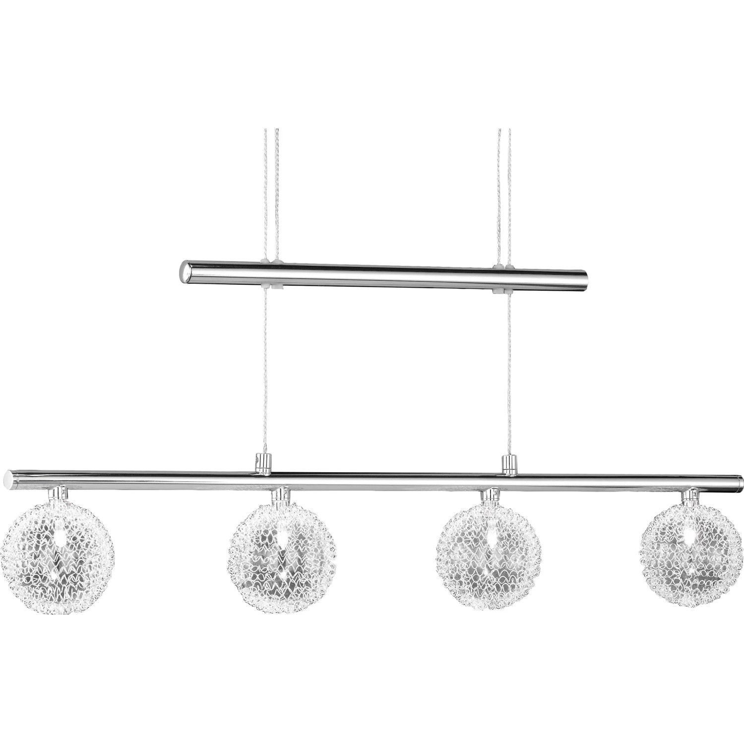 Lampada A Sospensione Wofi SAVANNAH, Design Unico Con Vetro Dipinto A Mano E Finitura Nichel