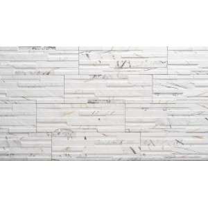 Klimex Verblender Feinsteinzeug UltraStrong Marble White, 52x17cm, mit Marmor-Optik für Innen- und Außenbereich.