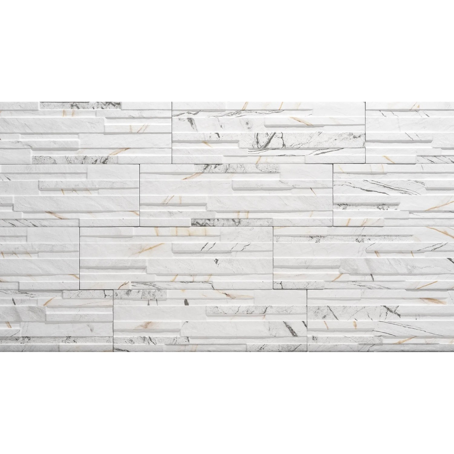 Klimex Verblender Feinsteinzeug UltraStrong Marble White, 52x17cm, mit Marmor-Optik für Innen- und Außenbereich.