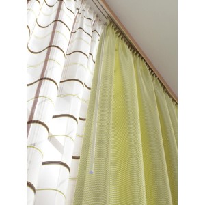 Gardinia Schleuderstab 2er-Pack (75cm) an Gardinenschiene mit Vorhängen.