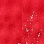 Detailaufnahme: Rotes Hollywoodschaukel Kissen (140x50x50x7cm) mit Wassertropfen, Outdoor geeignet.