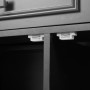 okwish Sideboard mit Stauraum Wohnzimmer 160x35x76cm Schwarz_6