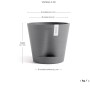 Ecopots Pflanztopf Venice 2 Grau 20 cm x 17,5 cm_3