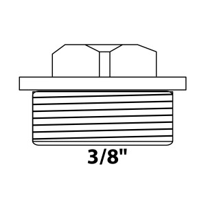 Kirchhoff Stopfen, 16,7 mm (3/8 AG), Chrom, für Gewindefittings zur Abdichtung von Anschlüssen.