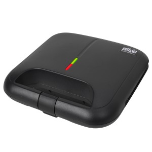 Schwarzer Silva Homeline Sandwichmaker ST 2.000 für 2 Sandwiches.