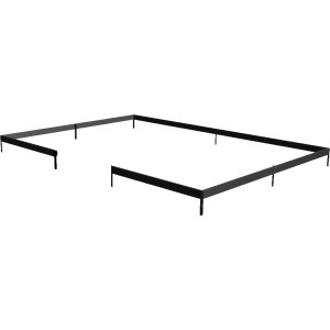 Fundamentrahmen für Juliana Gewächshaus Grand Oase 18, Anthrazit-Schwarz, für sicheren Stand.