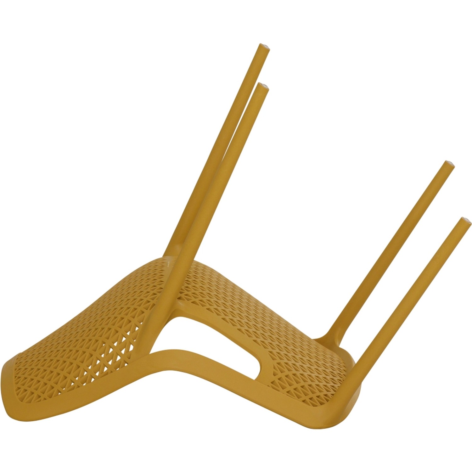 Siena Garden Stapelsessel District in Senfgelb, Gartenstuhl aus recycelbarem Material.