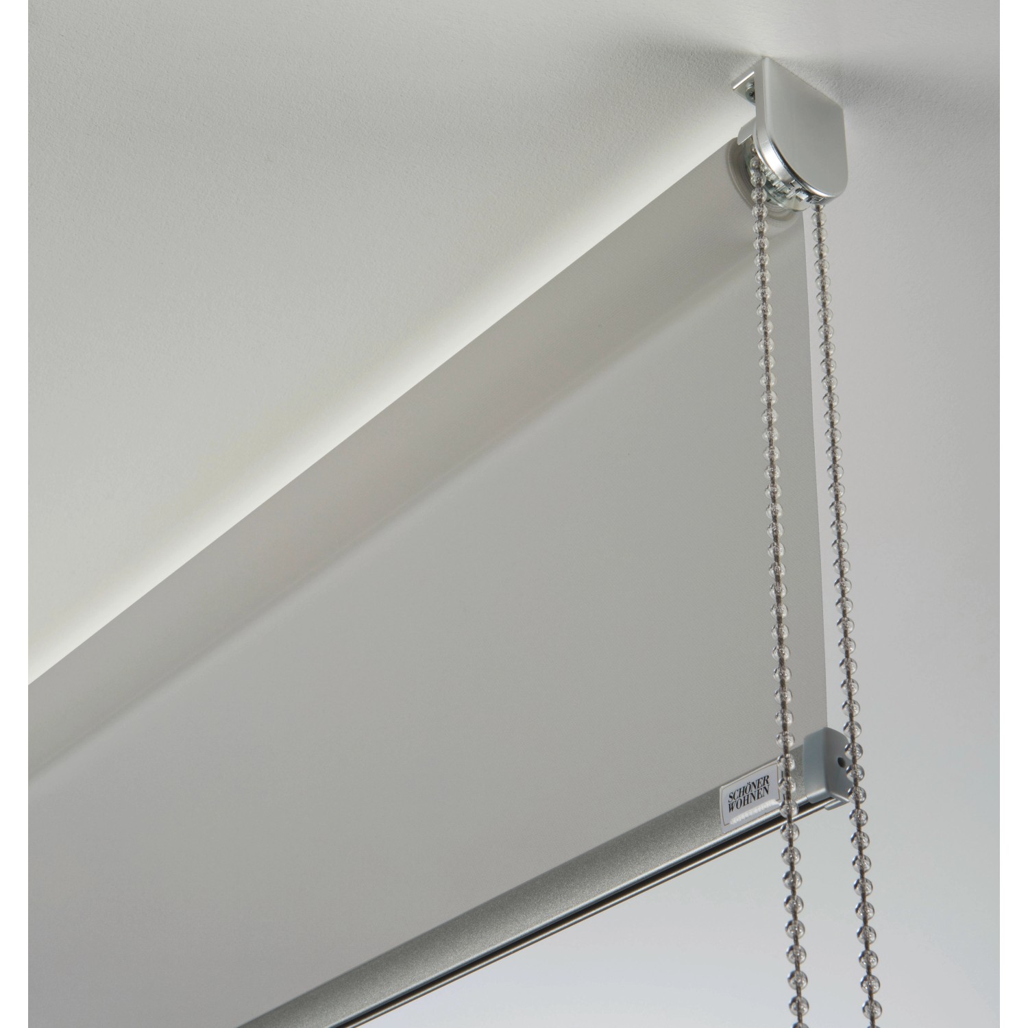 Schöner Wohnen Tageslicht-Rollo Tizia, 45x150 cm, hellgrau, mit Seitenzug und Kettenzug.