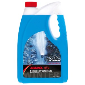 Adamol Scheibenfrostschutz Fertiggemisch -18°C, 5,02 l Kanister, blaue Flüssigkeit.