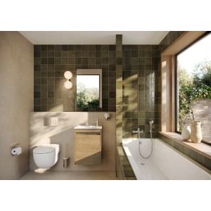 Roca Waschplatz Evelyne mit 1 Tür 61,9 cm x 46,2 cm x 25,8 cm Hamilton Eiche