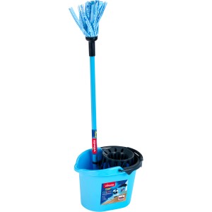 Vileda Kinder-Putzset: Blauer Eimer mit Auswringer und Wischmopp, Spielzeug für Kinder.