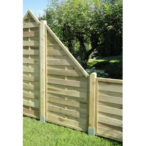 Sichtschutzzaun-Element Hamburg druckimprägniert 180/90 cm x 90 cm