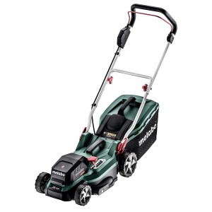 metabo Akku-Rasenmäher RM 36-18 LTX BL 36 mit Akkus und Ladegeräten.