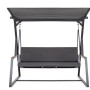 Anthrazitfarbenes Kissen-Set für Hollywoodschaukel, 160x50x7cm, für 3-Sitzer Gartenschaukel.