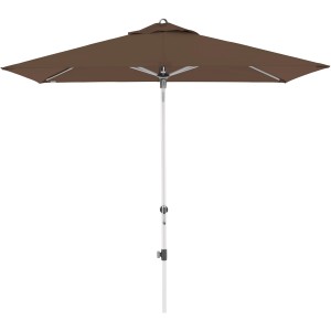 Doppler Marktschirm Expert, 220x140 cm, Greige, mit Knickfunktion. Sonnenschirm für Garten und Balkon.