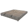okwish Polsterbett 180x200cm mit LED Beleuchtung und Stauraum Grau ohne Matratze_10