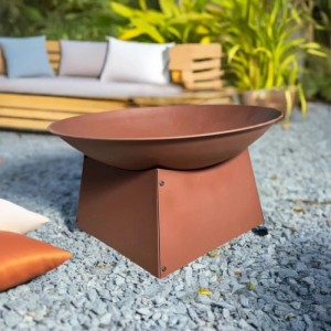 Jet-Line Feuerstelle Pueblo Ø 58 cm aus Metall in Rostoptik