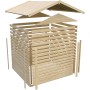 Karibu Gartenhaus Tyka Terragrau, Bausatz mit Satteldach und Holzwänden. Ideal für den Garten.