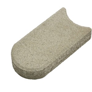 Mähkante Trendyline in Sand, 22x12x4,5 cm, aus Beton für Rasen- und Beetbegrenzung.