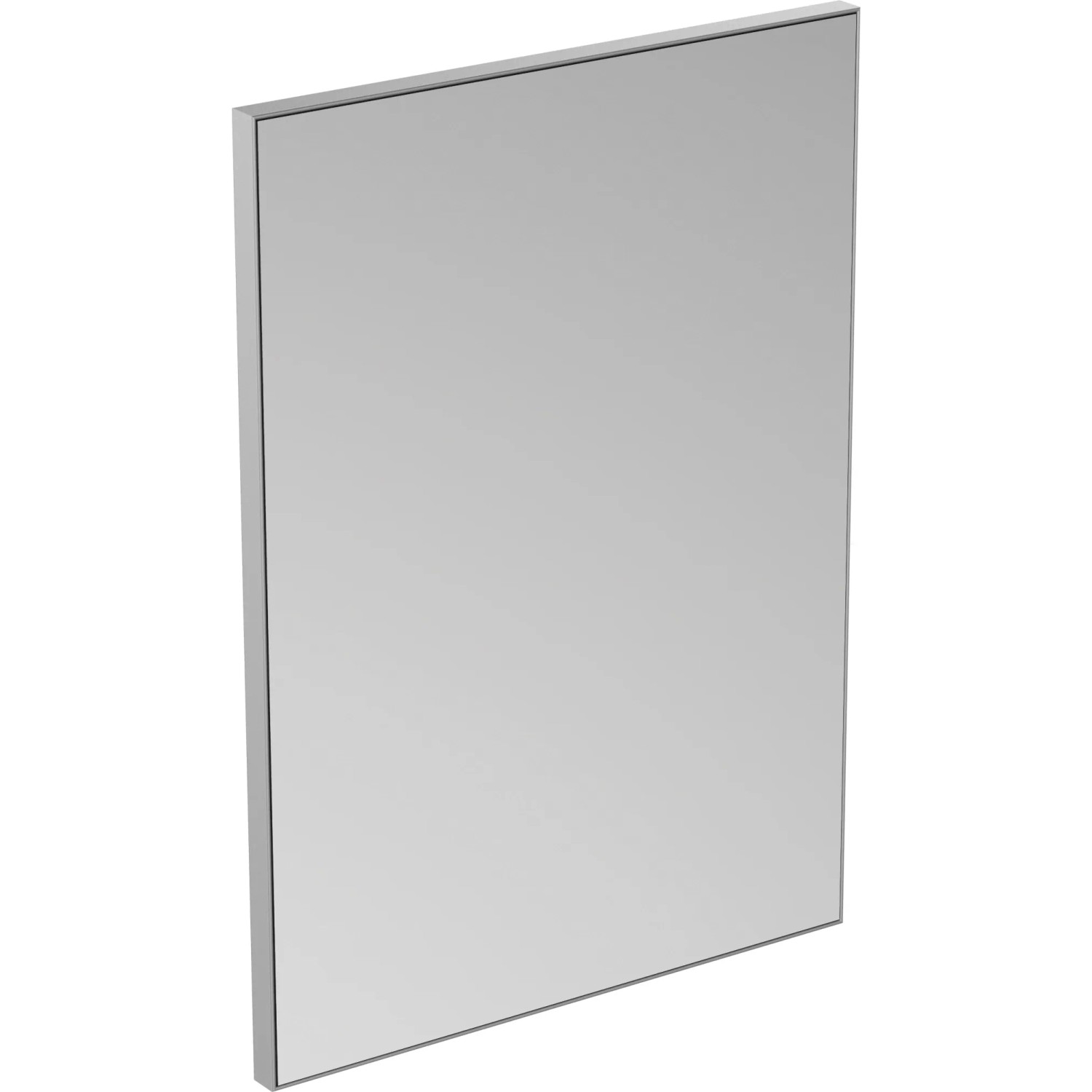 Ideal Standard Spiegel Mirror&Light, 50x70 cm, mit schmalem Rahmen in Aluminiumoptik.