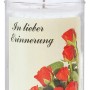 Motiv-Grablicht Ambrosius mit Rosenmotiv, Brenndauer 5 Tage, wetterfest.