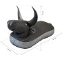 Schwarzer Westmann Sitzsack Schwimmtier Stier Pool Buddy für Kinder, ideal für Innen- und Außenbereich.