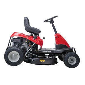 Roter Troy-Bilt Aufsitzmäher Mini-Rider 76T-S mit Seitenauswurf.