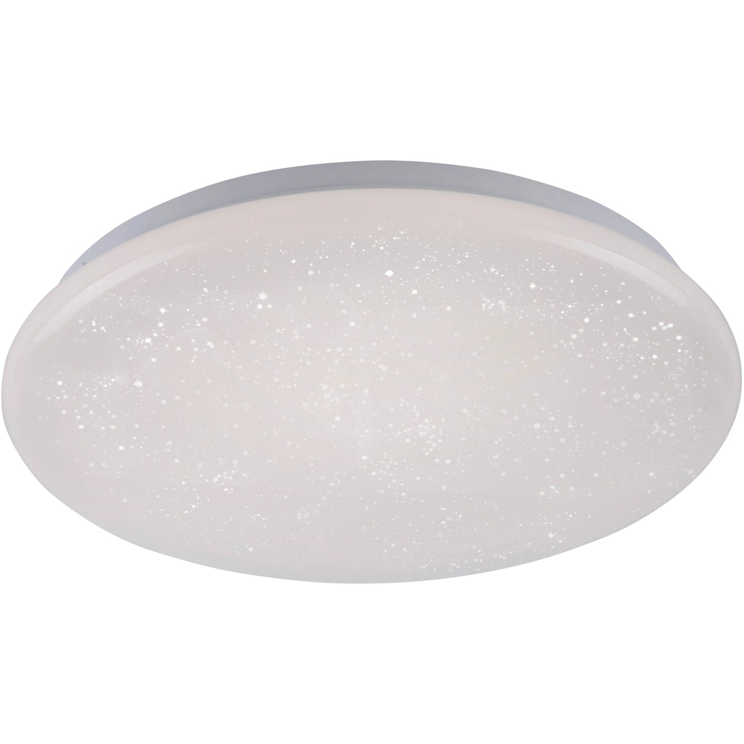 Weiße LED-Deckenleuchte Skyler von Just Light, Ø 34 cm, für Innenräume.