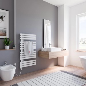 Schulte Badheizkörper Breda steckerfertig + Heizstab 5 L Alpinweiß 106 x 60 cm