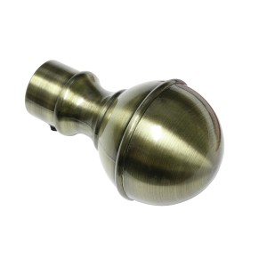 Gardinia Endstück Europa Geo, Ø 19 mm, Messing-Antik für Stilgarnituren.