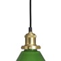 Kleine PR Home August Pendelleuchte mit grünem Glasschirm und Messingfassung. Skandinavisches Design für Küche & Fenster.