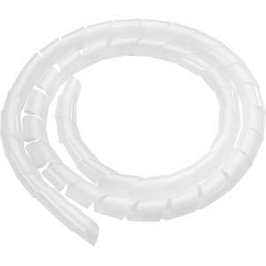 Flexibler, transparenter Spiral-Kabelschlauch, 1,5 m lang, für Elektroinstallationen.
