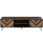 okwish TV Schrank mit Türen und Fächern und Gold Griffen für Wohnzimmer 155x38x48cm Natur_9