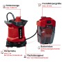 Einhell Akku-Wasserpumpe GE-DP 18/25 LL Li Solo mit Batteriebox. Elektro-Pumpe für Klar- und Schmutzwasser.