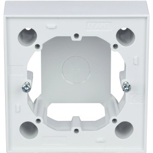 Aufputzgehäuse 1-fach Logus in Weiß für Schaltereinsätze und Abdeckungen.