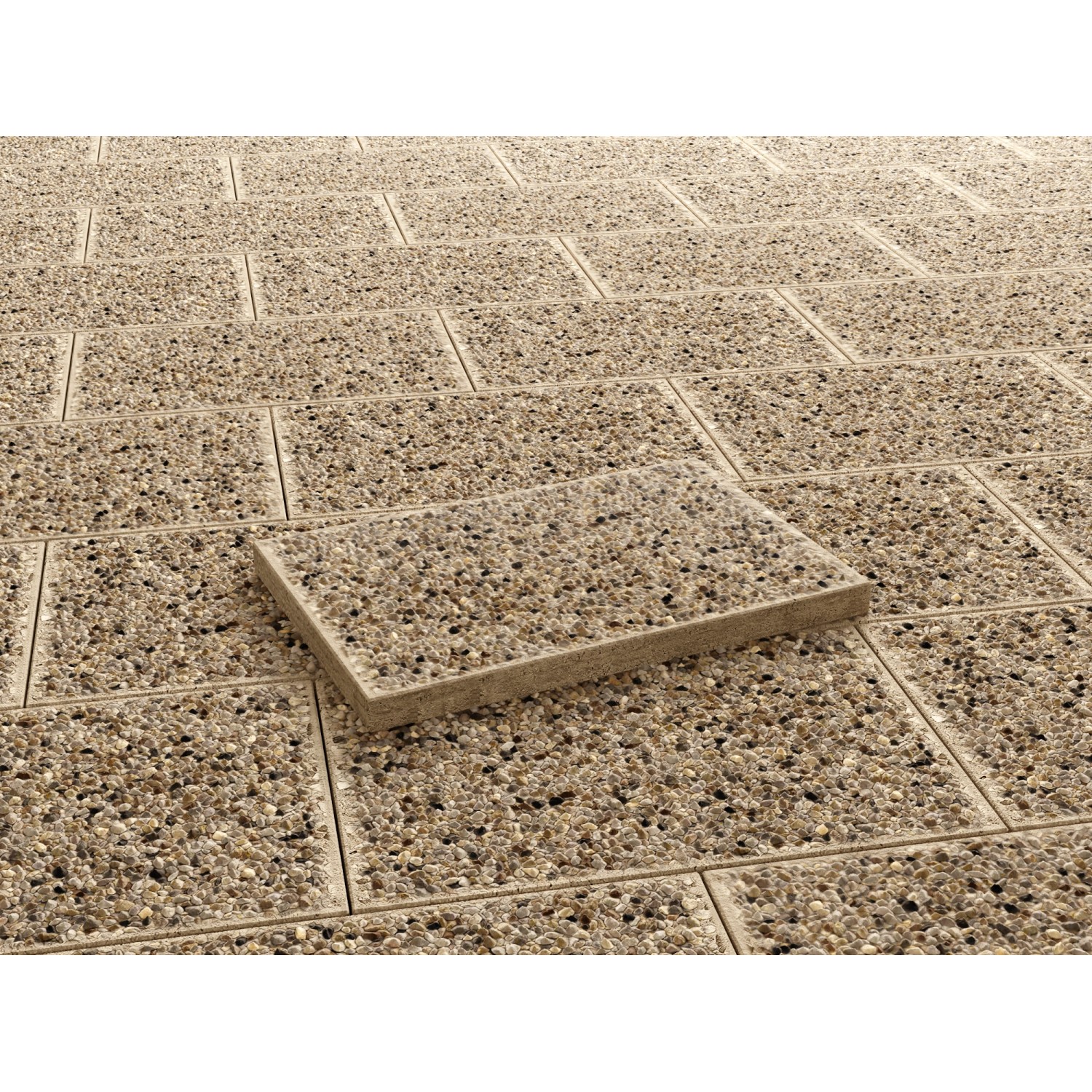 Waschbetonplatte Buntkies 60 cm x 40 cm x 4 cm kaufen bei OBI