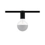 Paulmann URail Spot Ceiling Socket, schwarz, mit E27 Leuchtmittel an Schienensystem.