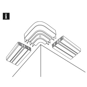 Gardinia Rundbogen GE3, 3-läufig, weiß, für die Verlängerung von Gardinenschienen.