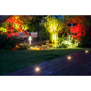 Heissner SMART LIGHT Bodeneinbauspots, warmweiß, 3W, beleuchten Garten und Teich.