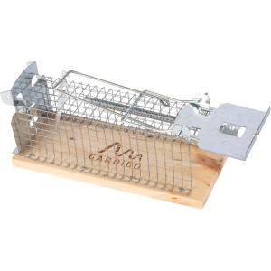 Gardigo Maus-Lebendfalle aus Draht und Holz, geeignet zum Lebendfangen von Mäusen.